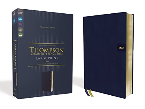 NIV, Thompson Chain-Reference Bible, Large Print, Leathersoft, Navy, Red Letter, Comfort Print