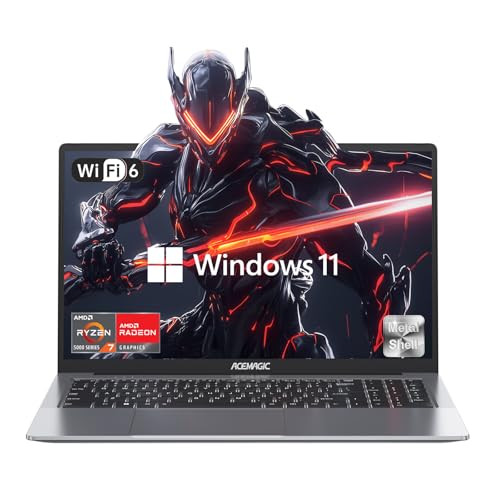 ACEMAGIC Gaming Laptop,Laptop with AMD Ryzen 7 5700U Processor(8C/16T, Up to 4.3GHz), 16.1-inch FHD Display, 16GB RAM 512GB ROM Laptop Computer Support WiFi 6, 53Wh Battery, with Backlit Keyboard