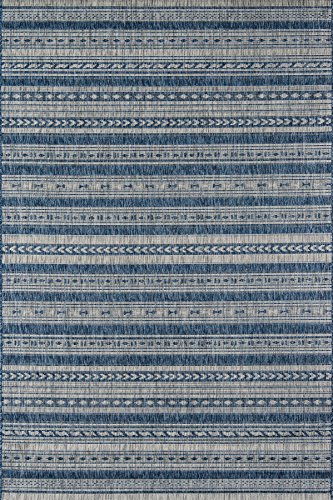 Novogratz by Momeni Villa Collection Tuscany Indoor/Outdoor Area Rug, 7'10" x 10'10", Blue (VILLAVI-04BLU7AAA)