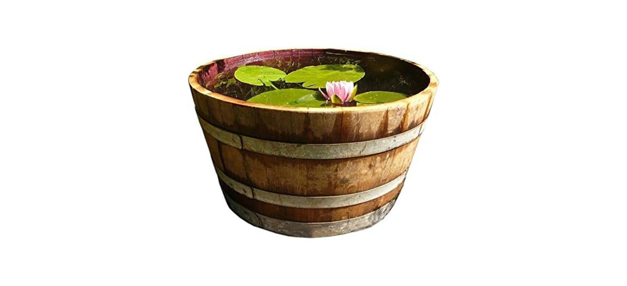 MGP Watertight Half Wine Barrel Planter