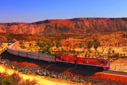 Australia, Alice Springs, Rail tour of the outback on the historic Ghan